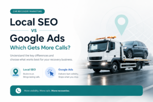 local SEO vs paid ads car recovery for Birmingham towing business